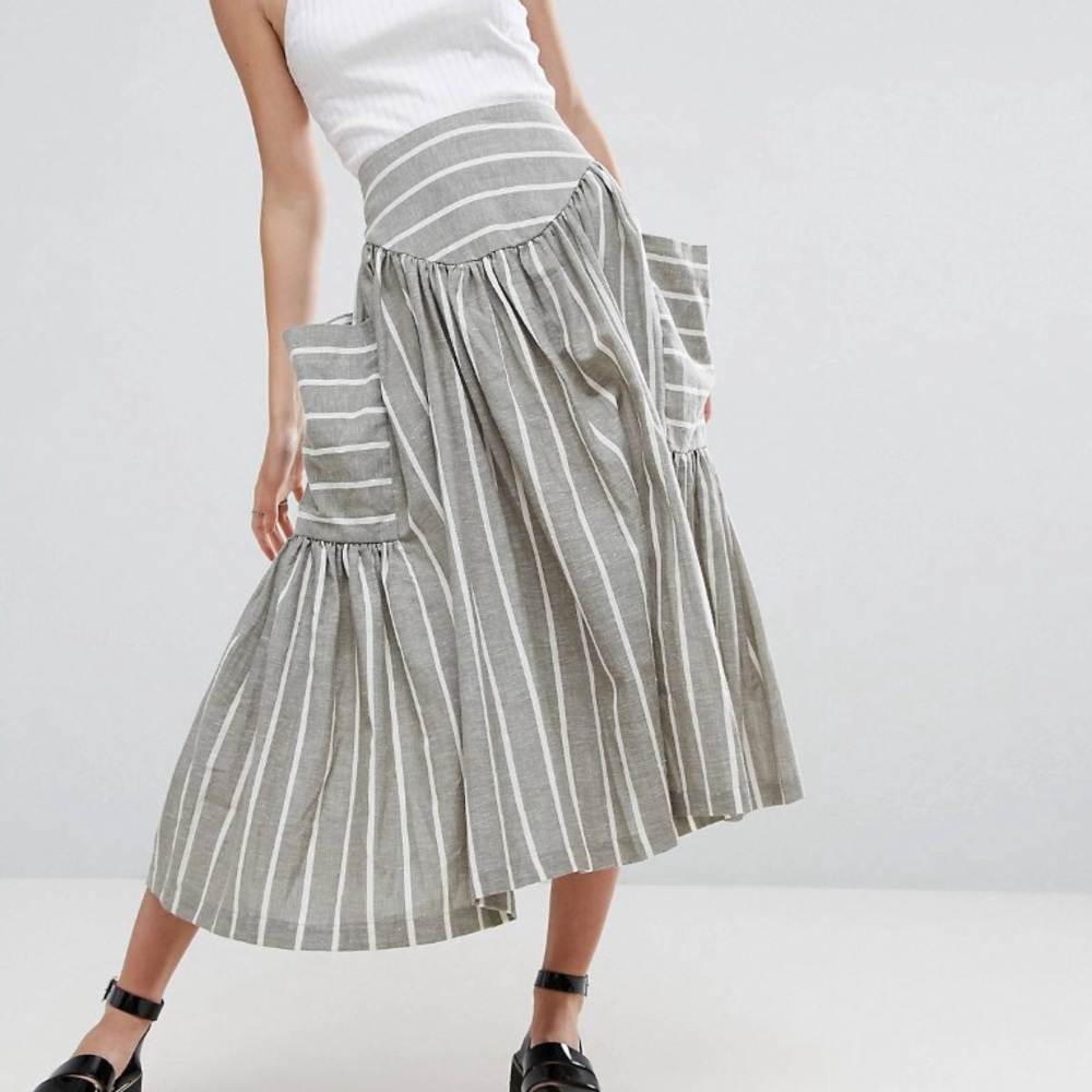 ASOS Midi Skirt with Oversized Pockets